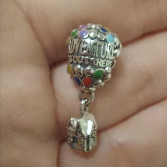 925 Sterling Silver Hot Air Balloon Charm - Picture 6 of 6